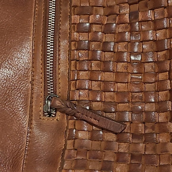 Vilenca Holland Brown Leather Woven Shoulder Bag Boho Bohemian Purse Soft - Picture 3 of 16